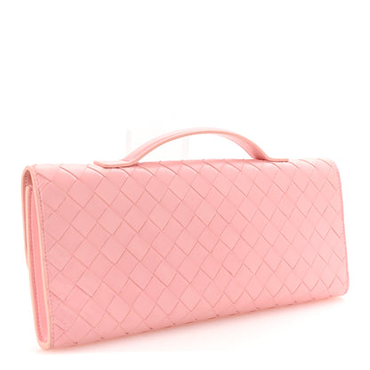 Bottega Veneta Nappa Intrecciato Long Andiamo Top Handle Clutch Rose 3 of 6