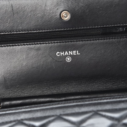 Chanel Lambskin Quilted Wallet On Chain WOC Black 6 of 11