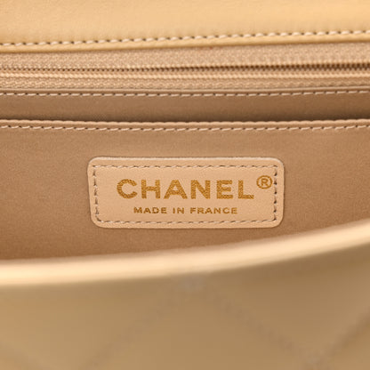 Chanel Lambskin Quilted Large Golden Class Flap Beige 6 of 11