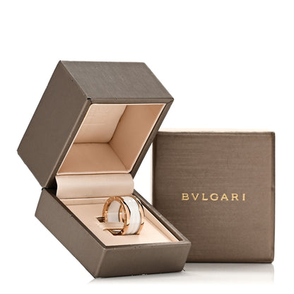 Bulgari 18K Rose Gold White Ceramic B.Zero1 Four-Band Ring 56 7.5 7 of 7