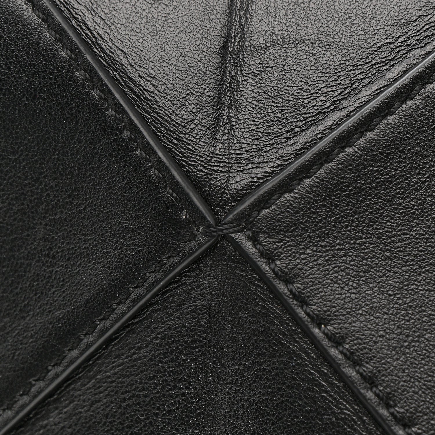 Loewe Shiny Calfskin Mini Puzzle Fold Tote Black 12 of 14
