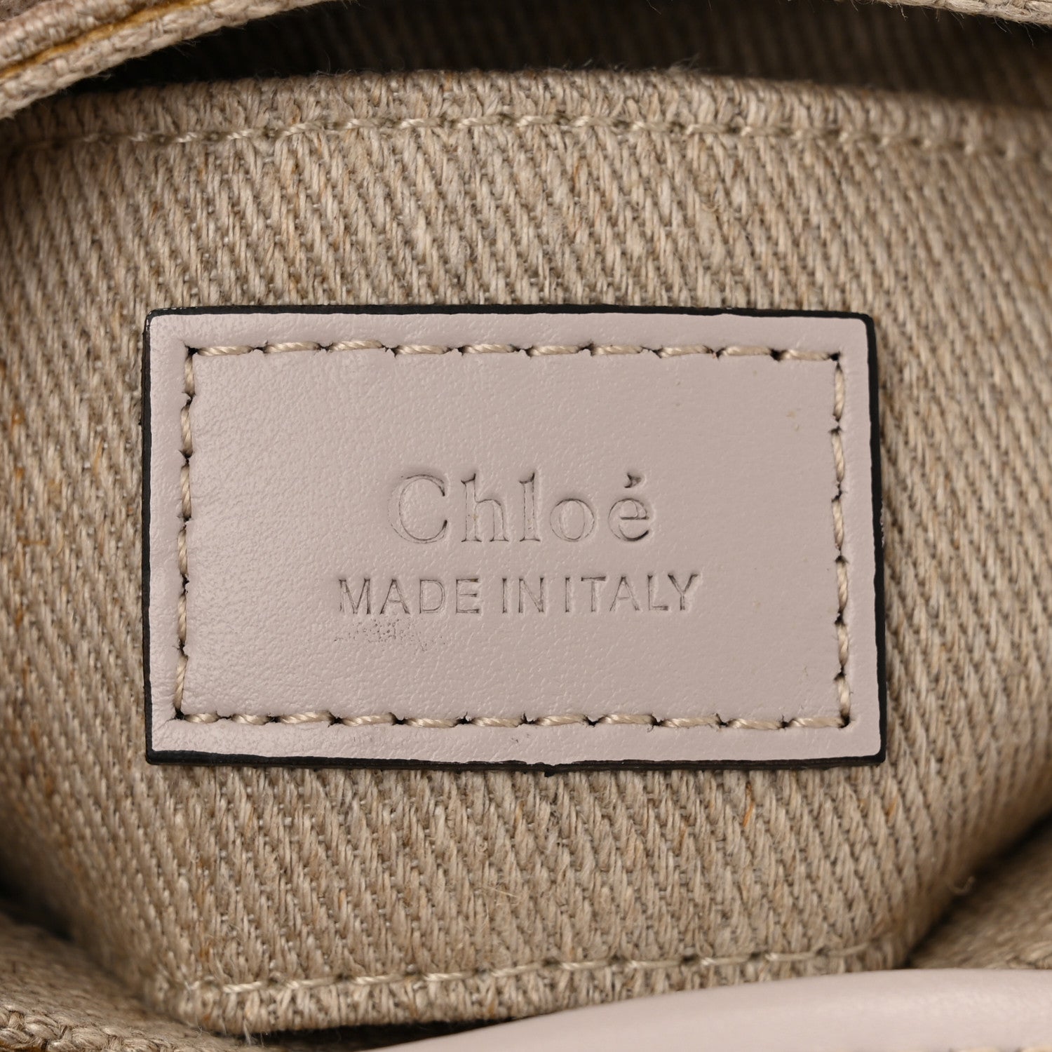 Chloe Cotton Calfskin Nano Woody Ribbon Tote White Pink 6 of 10