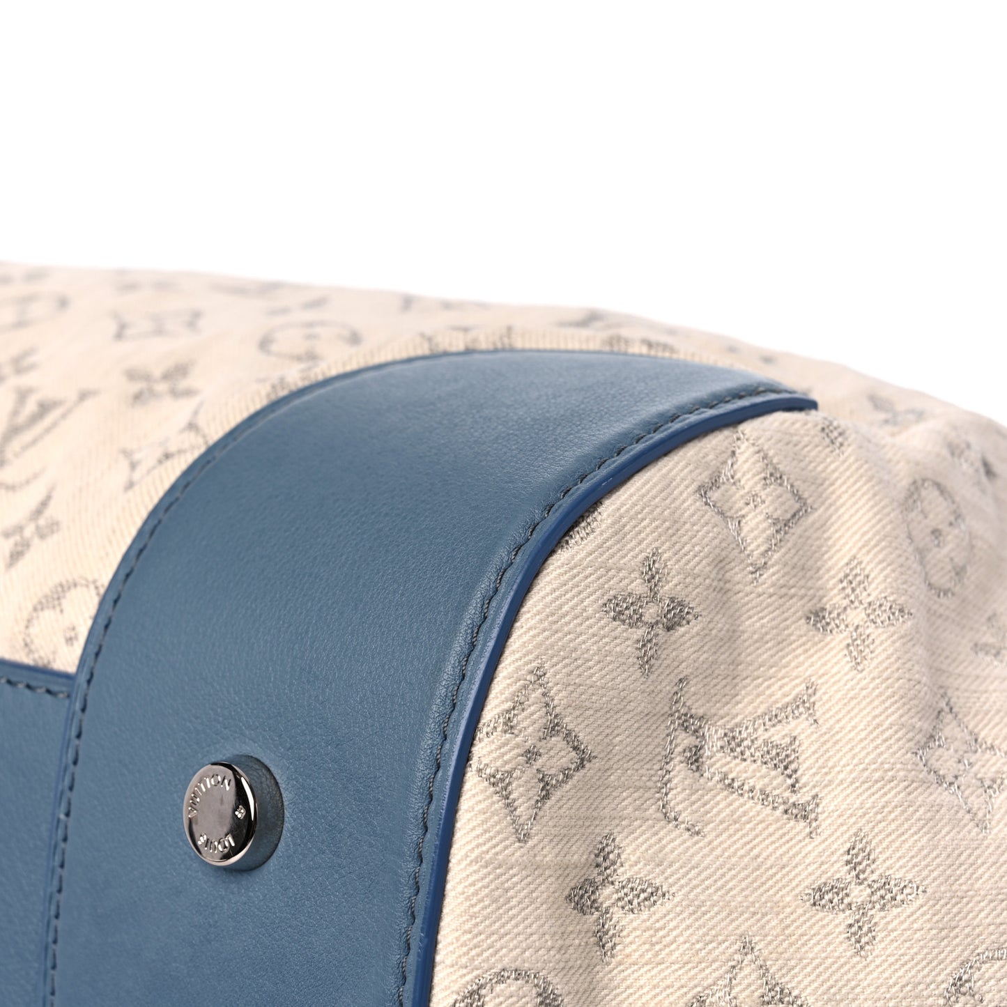 Monogram Denim Speedy Round Blue