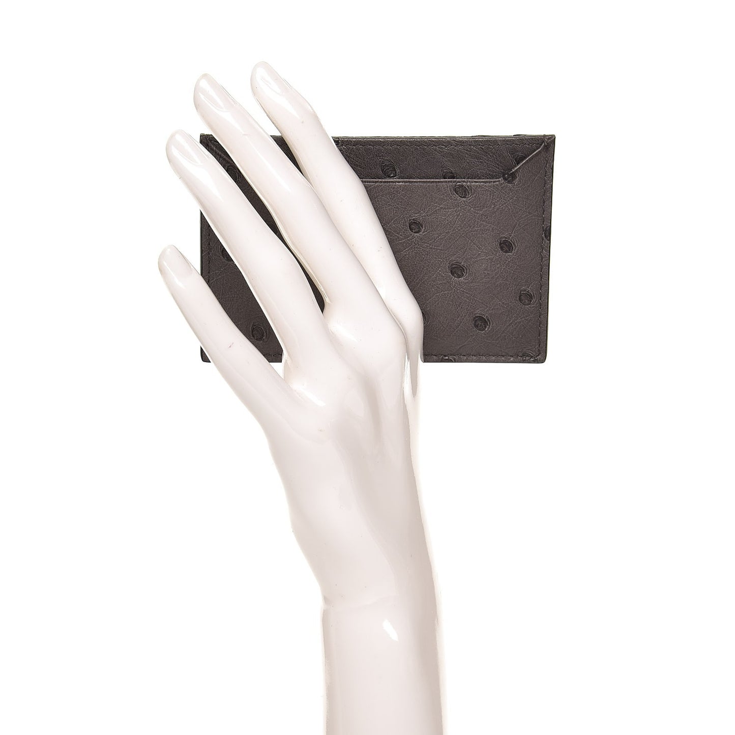 Ostrich Card Case Mercurio