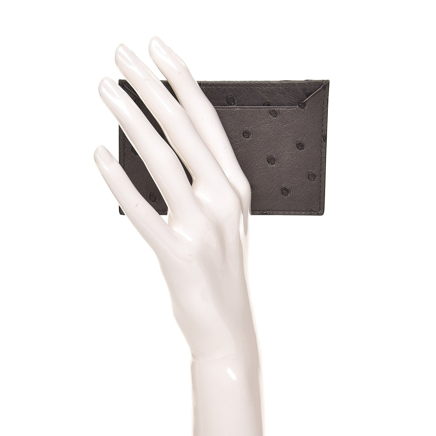 Prada Ostrich Card Case Mercurio 2 of 8