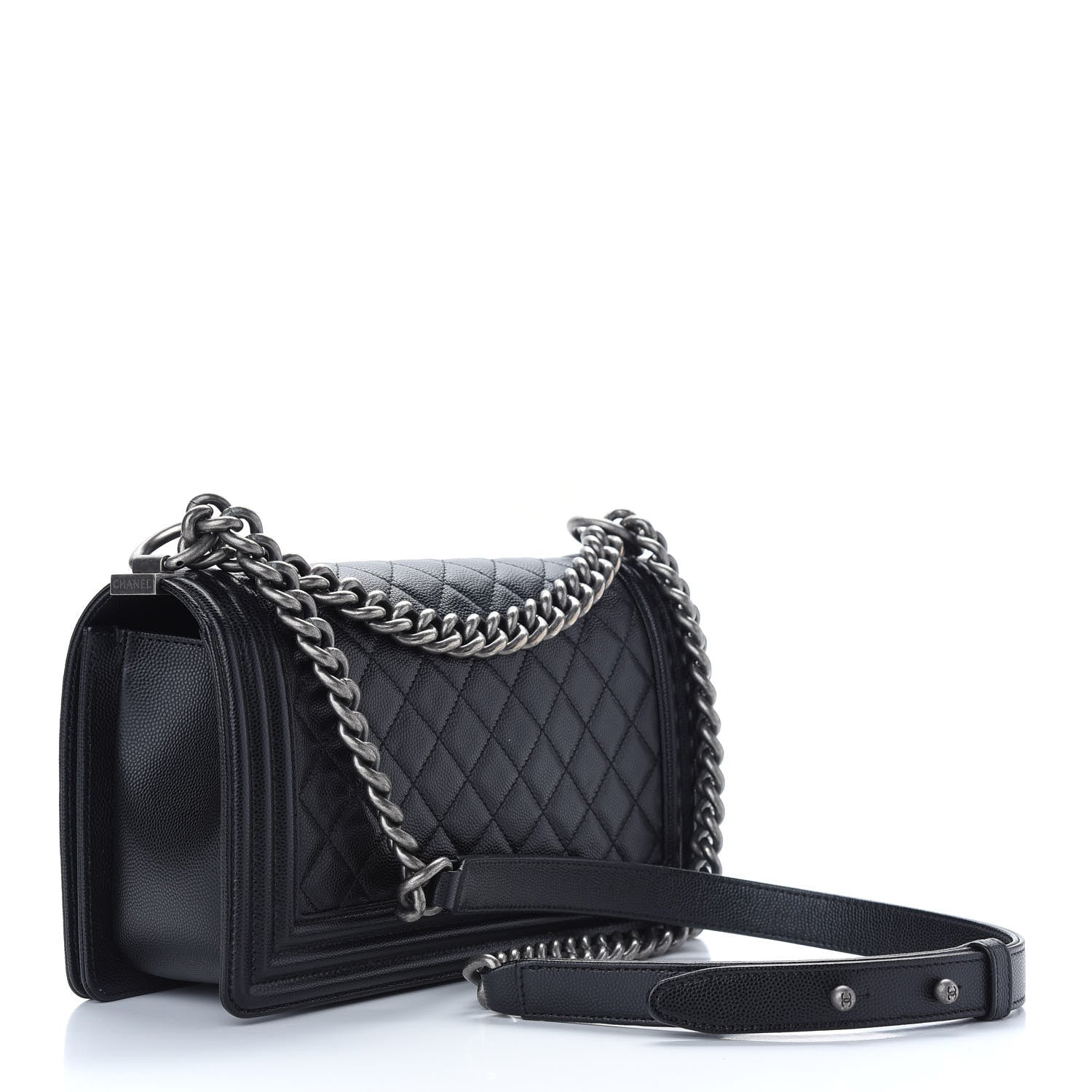 Chanel Caviar Quilted Medium Boy Flap Black 3 of 9