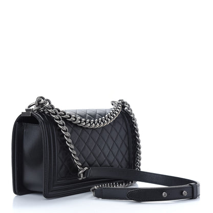 Chanel Caviar Quilted Medium Boy Flap Black 3 of 9