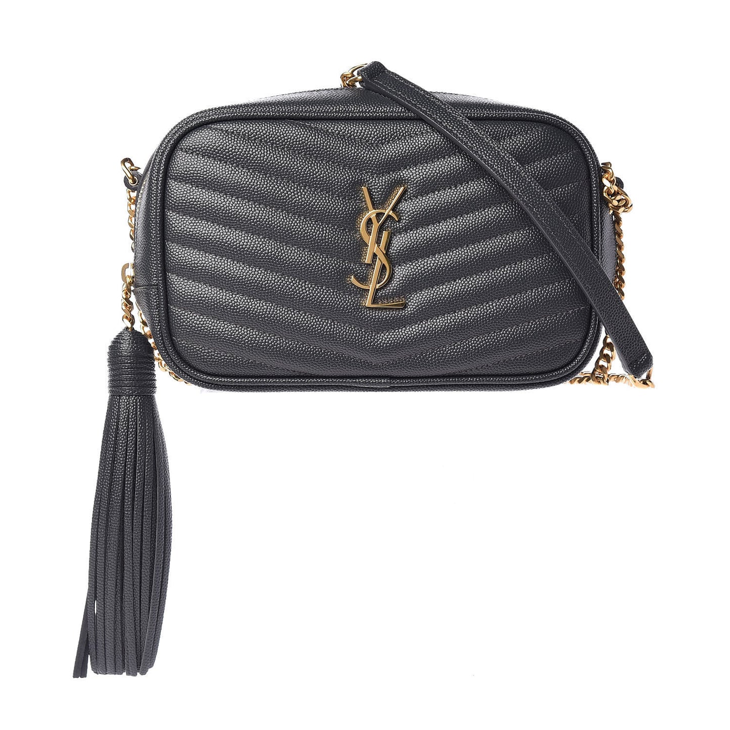 Grain De Poudre Matelasse Monogram Mini Lou Camera Bag Dark Smog