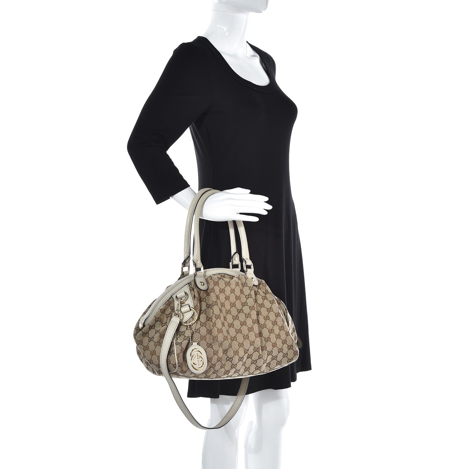 Gucci Monogram Medium Sukey Boston Off White 2 of 14