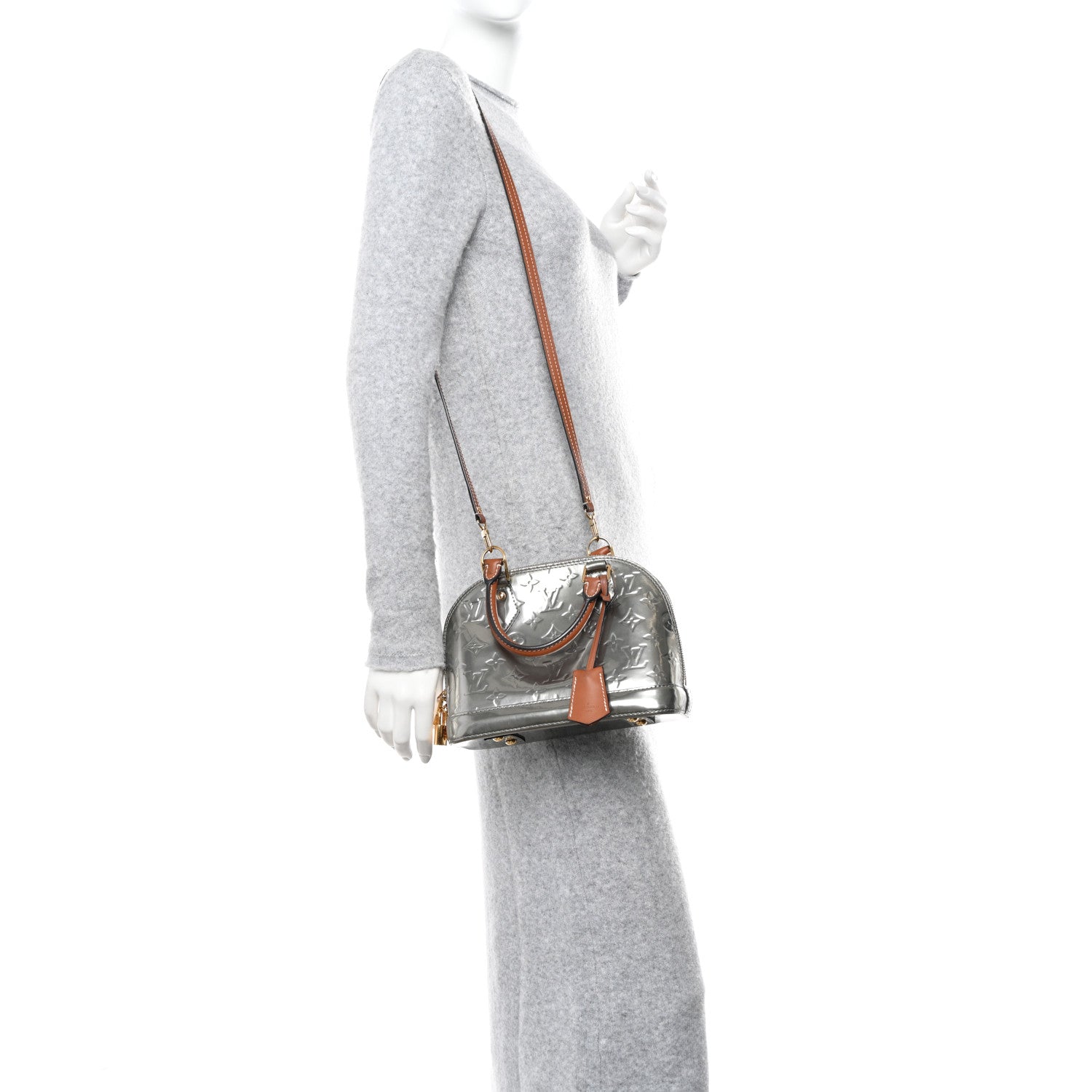 Louis Vuitton LOUIS VUITTON Vernis Alma BB Gris Metal 2 of 9