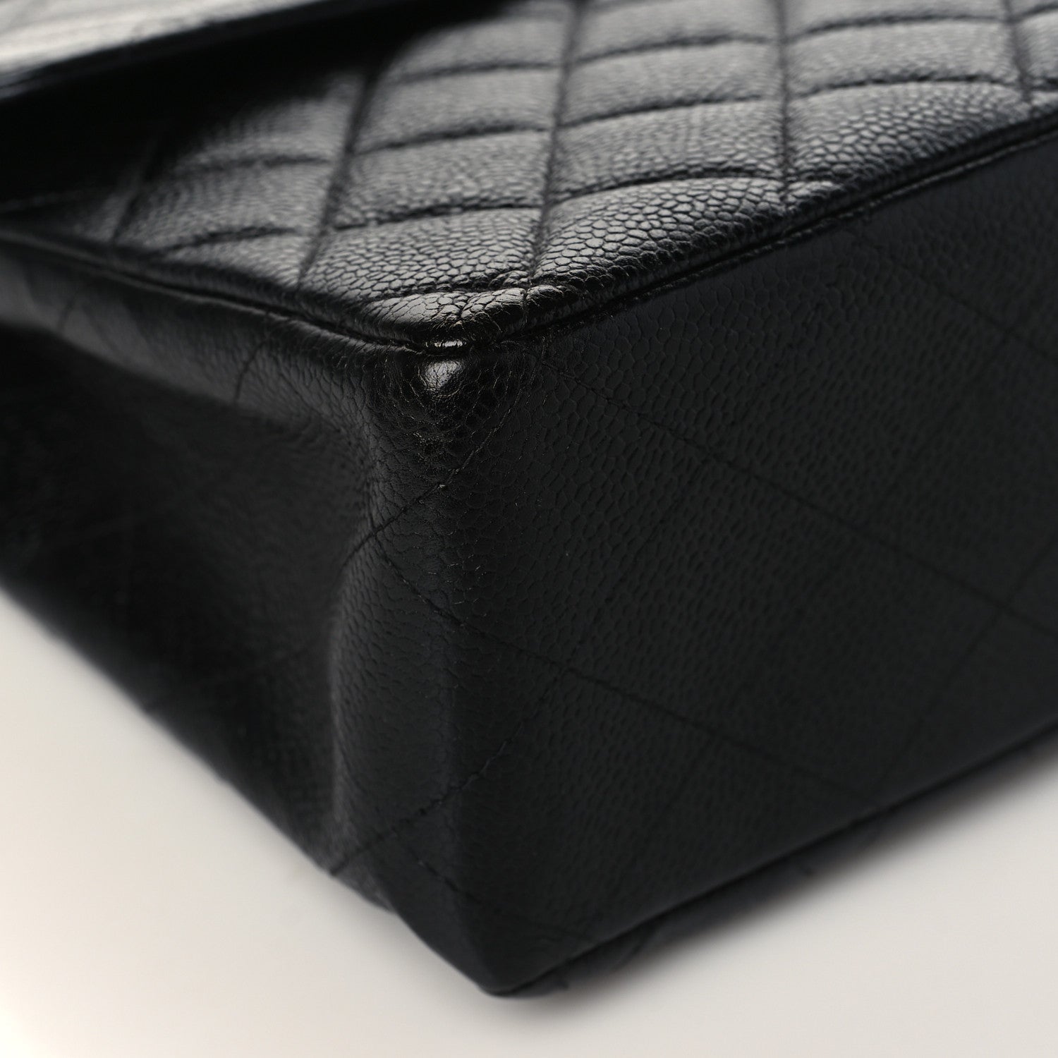 Chanel Caviar Quilted Jumbo Single Flap Black 8 of 10