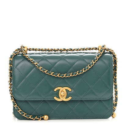 Chanel Calfskin Quilted Perfect Fit Flap Green 1 of 11
