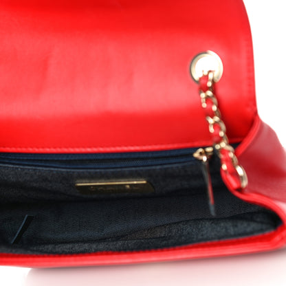 Chanel Lambskin CC Mania Flap Bag Red 4 of 9