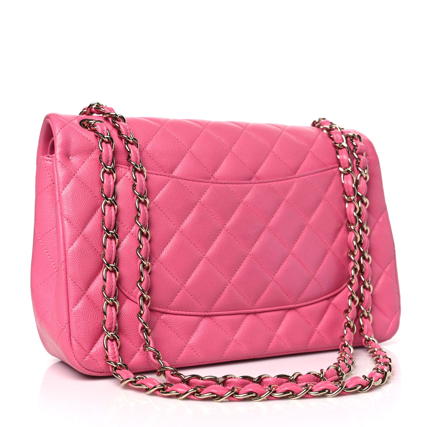 Chanel Caviar Quilted Jumbo Double Flap Pink 3 of 13