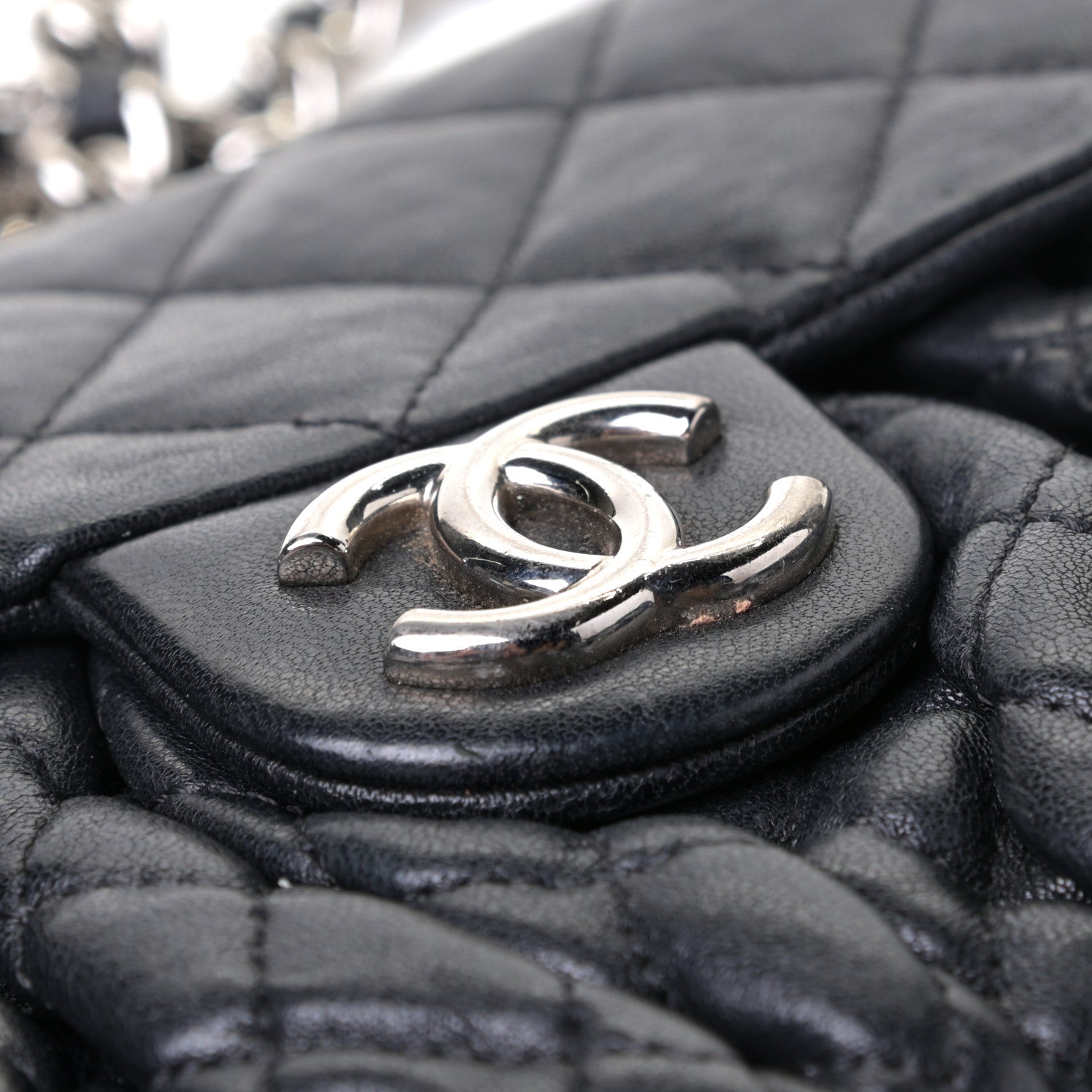 Chanel Washed Lambskin Mini Chain Around Messenger Black 6 of 11