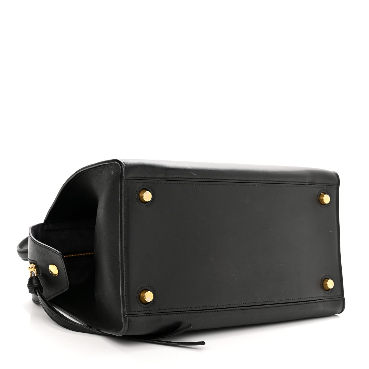 Smooth Calfskin Small Ring Bag Black