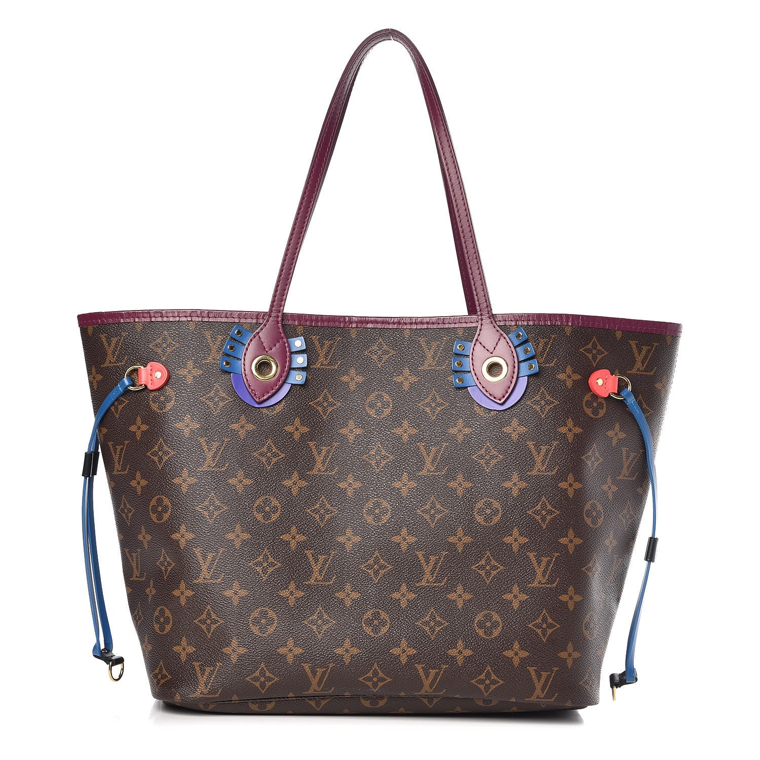 Louis Vuitton Monogram Totem Neverfull MM Magenta 3 of 16