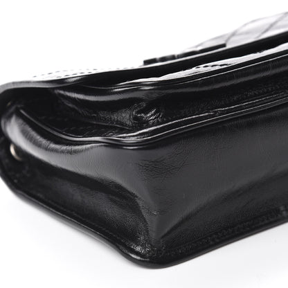 Saint Laurent Crinkled Calfskin Matelasse Monogram Baby Niki Chain Satchel Black 6 of 15