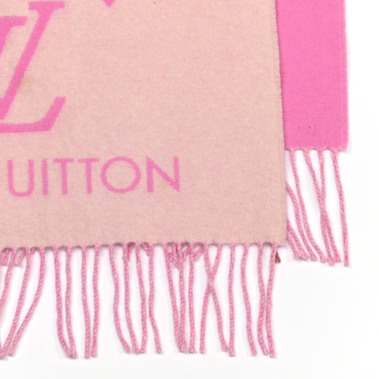 Cashmere Monogram Reykjavik Scarf White Pink