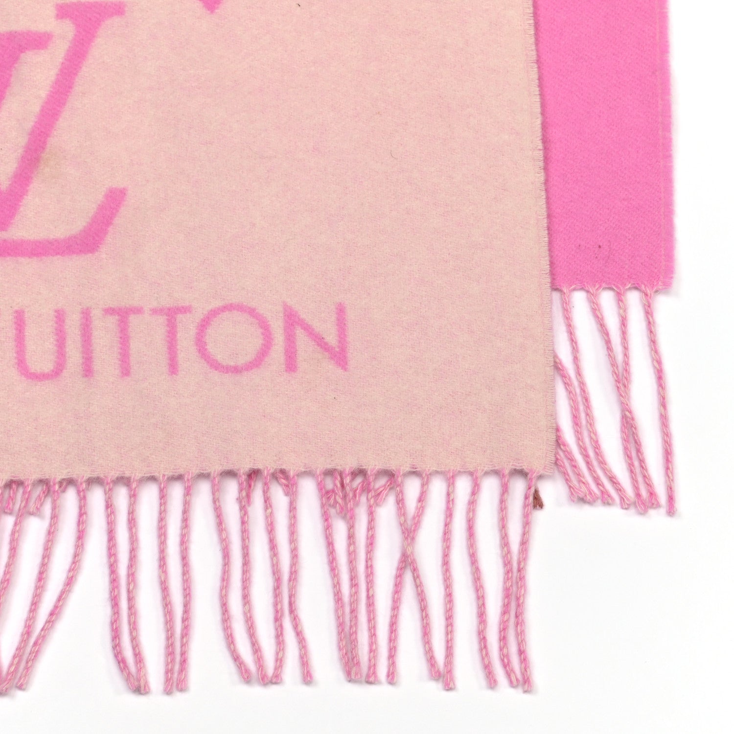 Louis Vuitton Cashmere Monogram Reykjavik Scarf White Pink 6 of 8