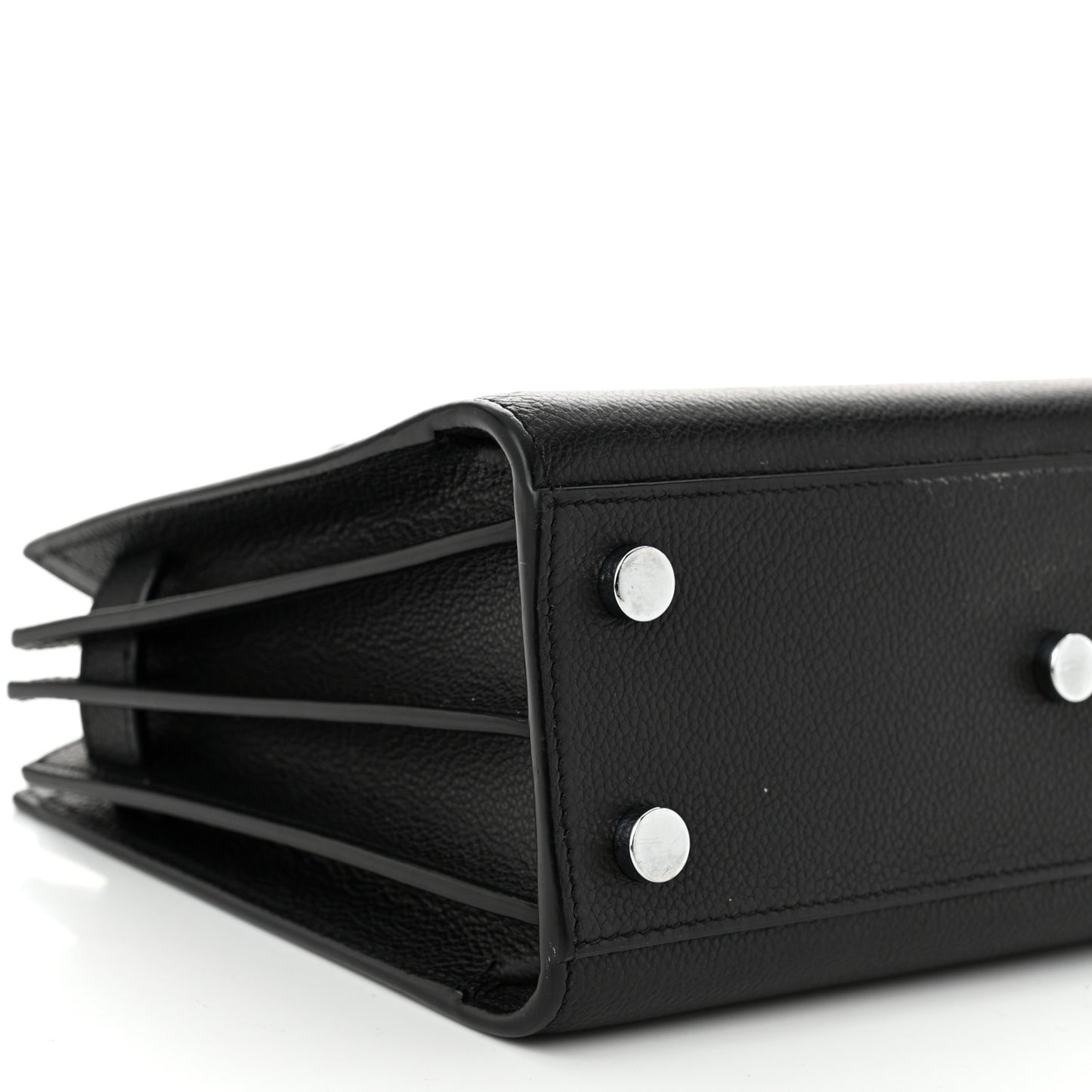 Grained Calfskin Nano Sac De Jour Black