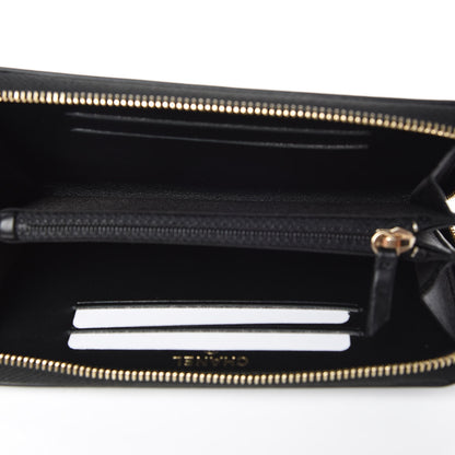 Chanel Caviar Quilted Medium Filigree Zip Around Wallet Black 5 of 9