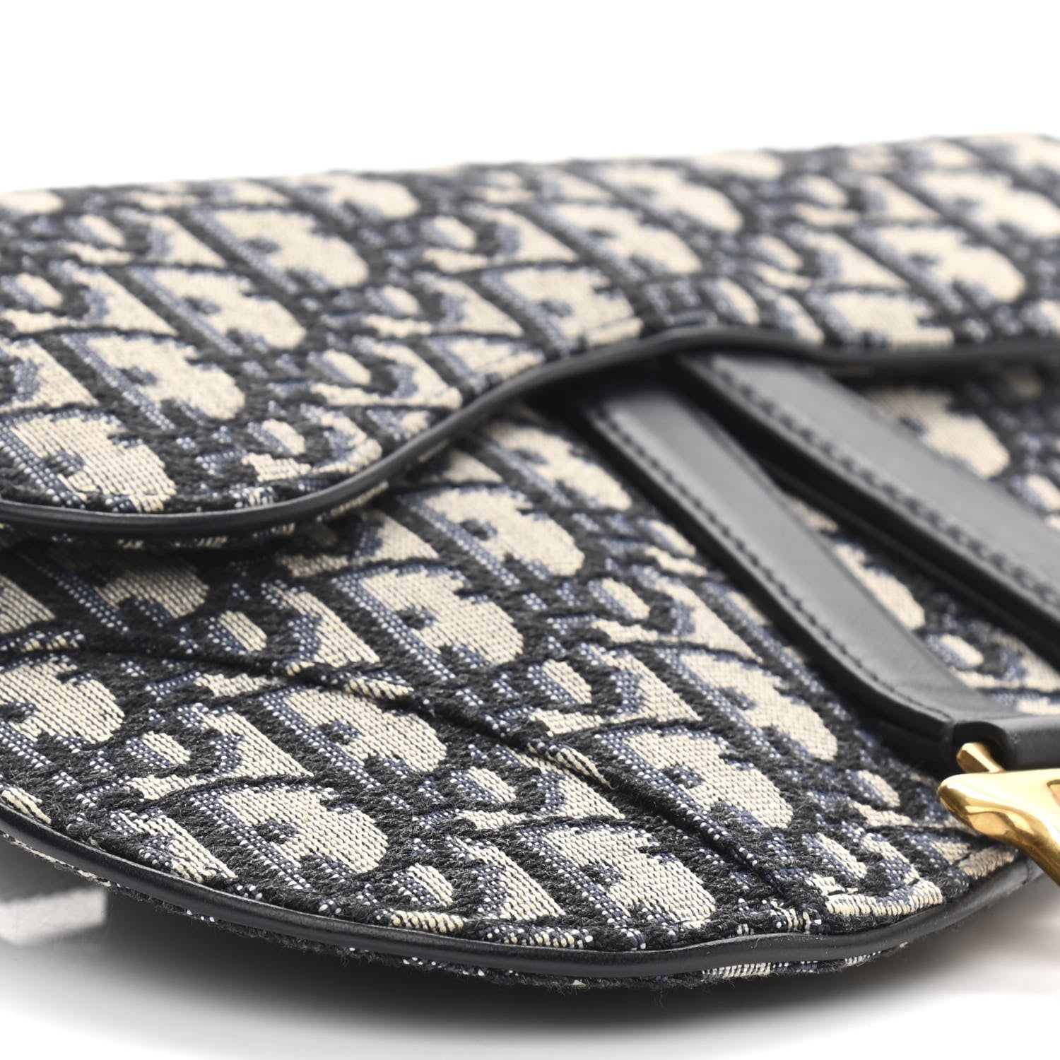 Christian Dior Oblique Saddle Belt Pouch Blue 8 of 9