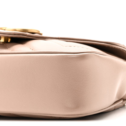 Gucci Calfskin Matelasse Super Mini GG Marmont Shoulder Bag Porcelain Rose 10 of 11