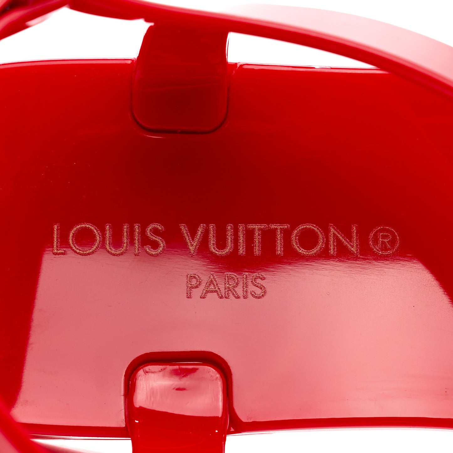 Rubber Bikini Thong Flat Sandals 41 Red