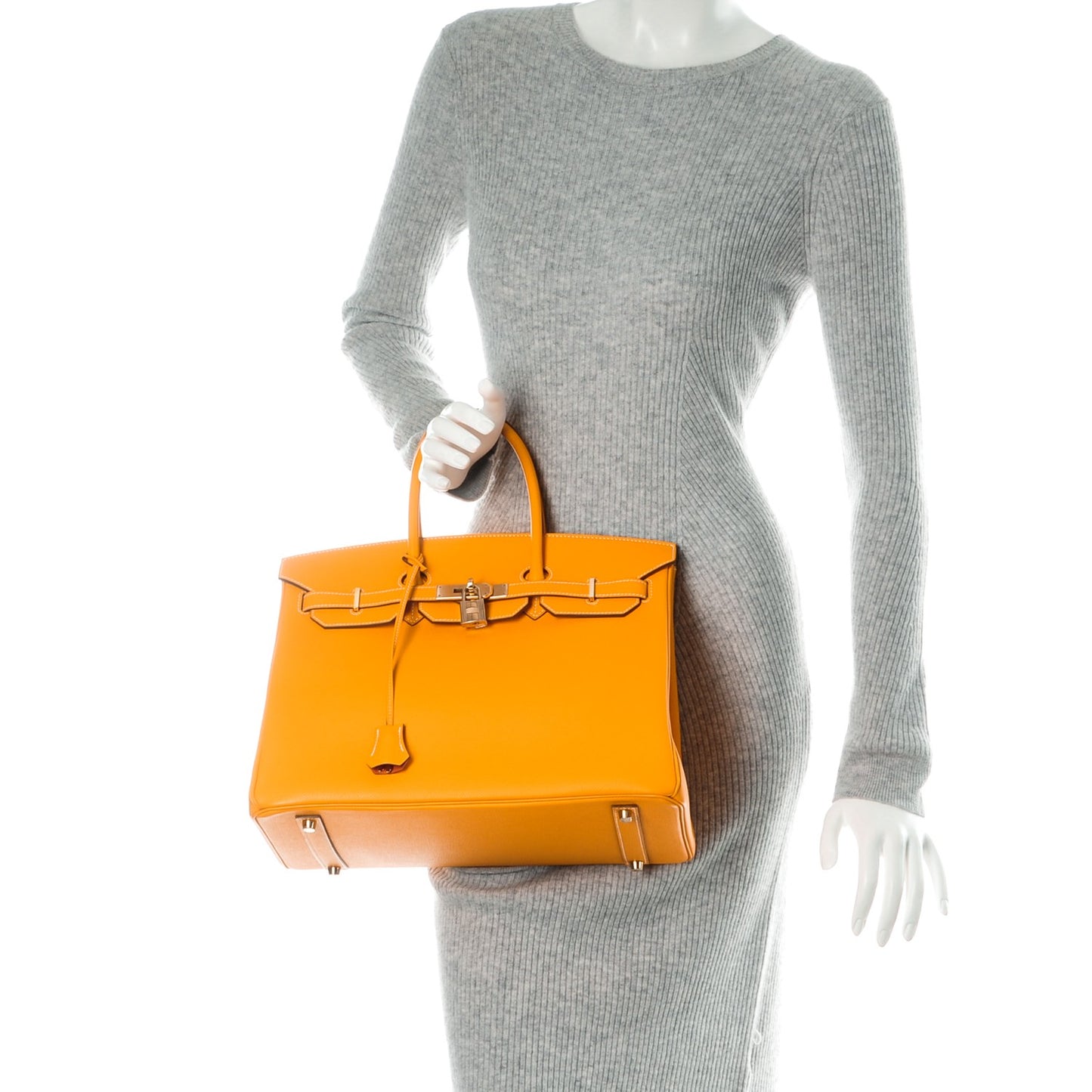 Epsom Candy Birkin 35 Jaune D'Or Potiron