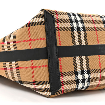Burberry Vintage Check Medium The Giant Reversible Tote Antique Yellow Bright Red 15 of 16