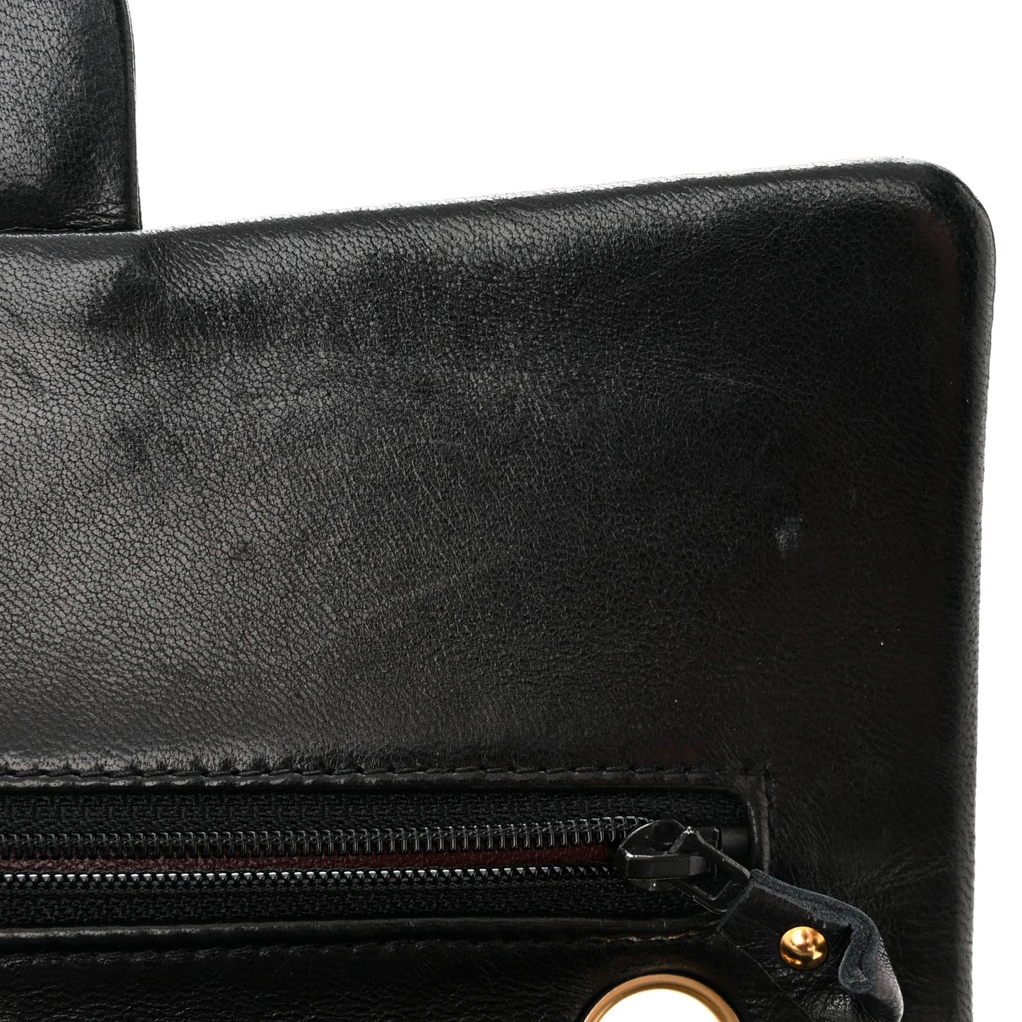 Lambskin Quilted Small Double Flap Black