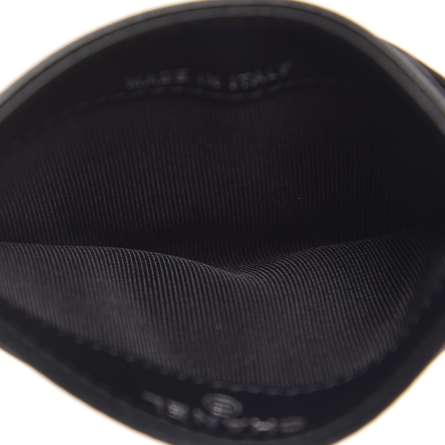 Aged Calfskin Chevron Quilted Gabrielle Card Holder So Black
