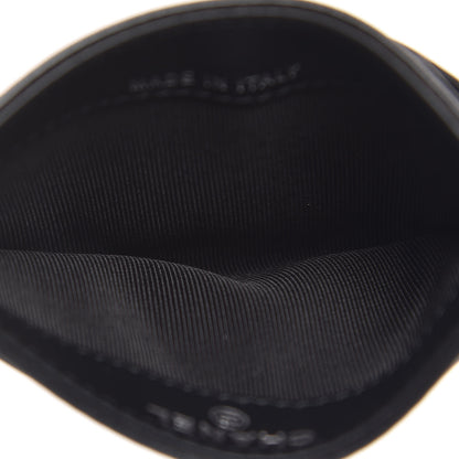 Chanel Aged Calfskin Chevron Quilted Gabrielle Card Holder So Black 5 of 9