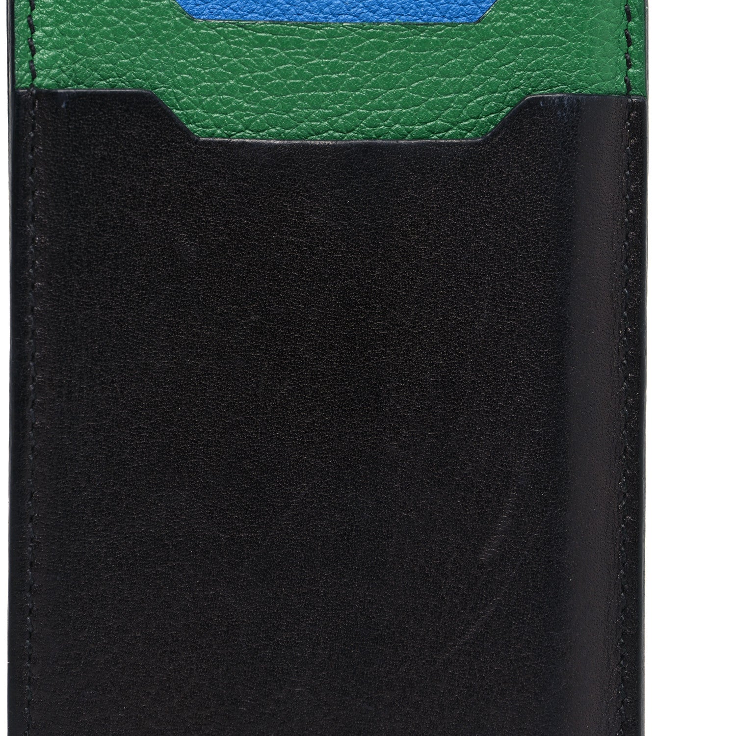 Hermes Evercolor City 3CC Colorblock Card Holder Black Vert Vertigo Bleu Frida 8 of 9