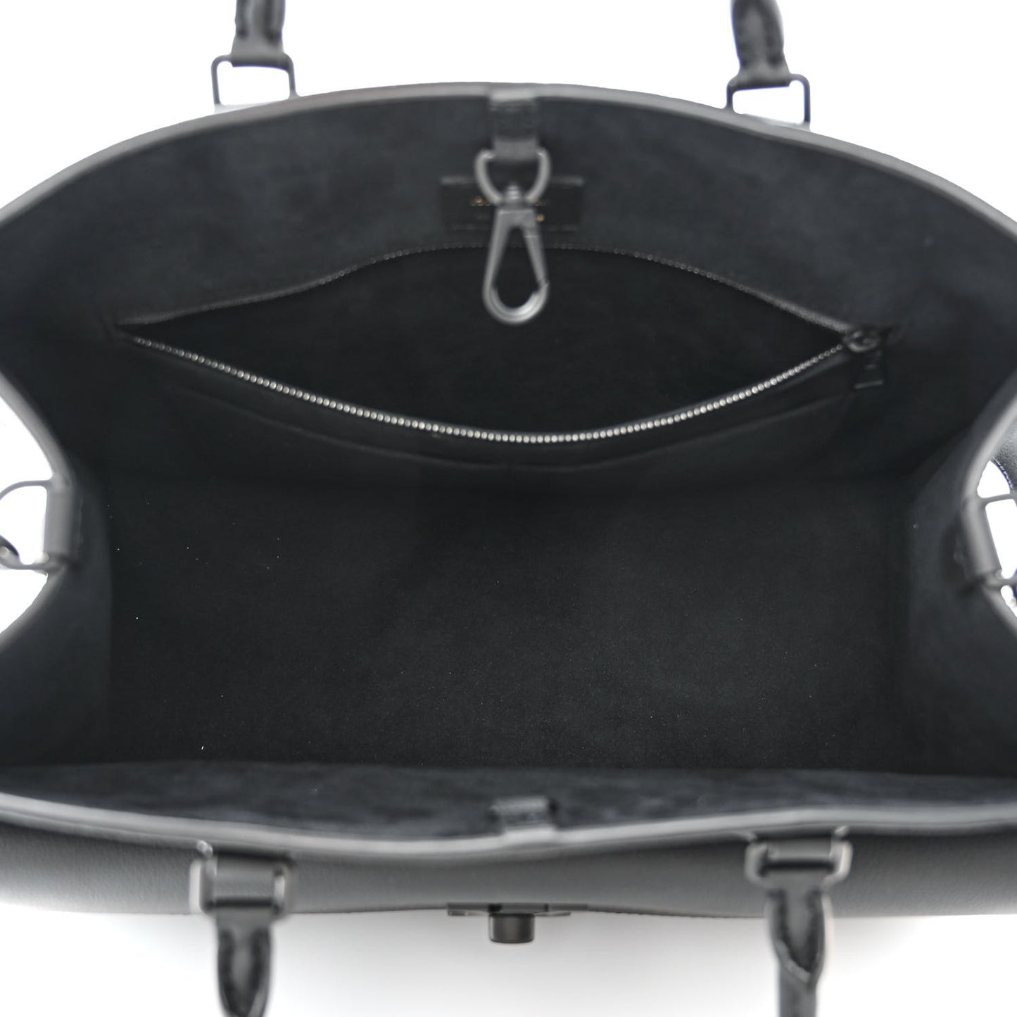 Soft Calfskin Lockme Tote MM Black