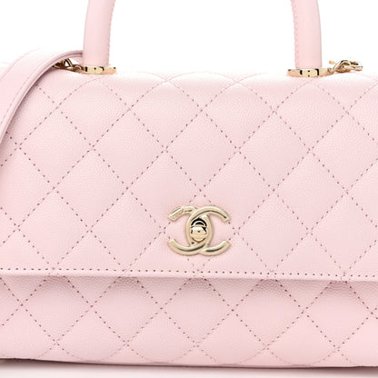 Chanel Caviar Quilted Mini Coco Handle Flap Light Pink 8 of 10