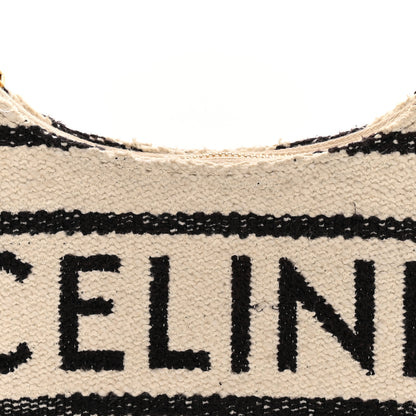 Celine Textile Medium Ava Shoulder Bag White Black 9 of 14