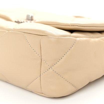 Chanel Lambskin Quilted Medium Chanel 19 Flap Light Beige 10 of 10