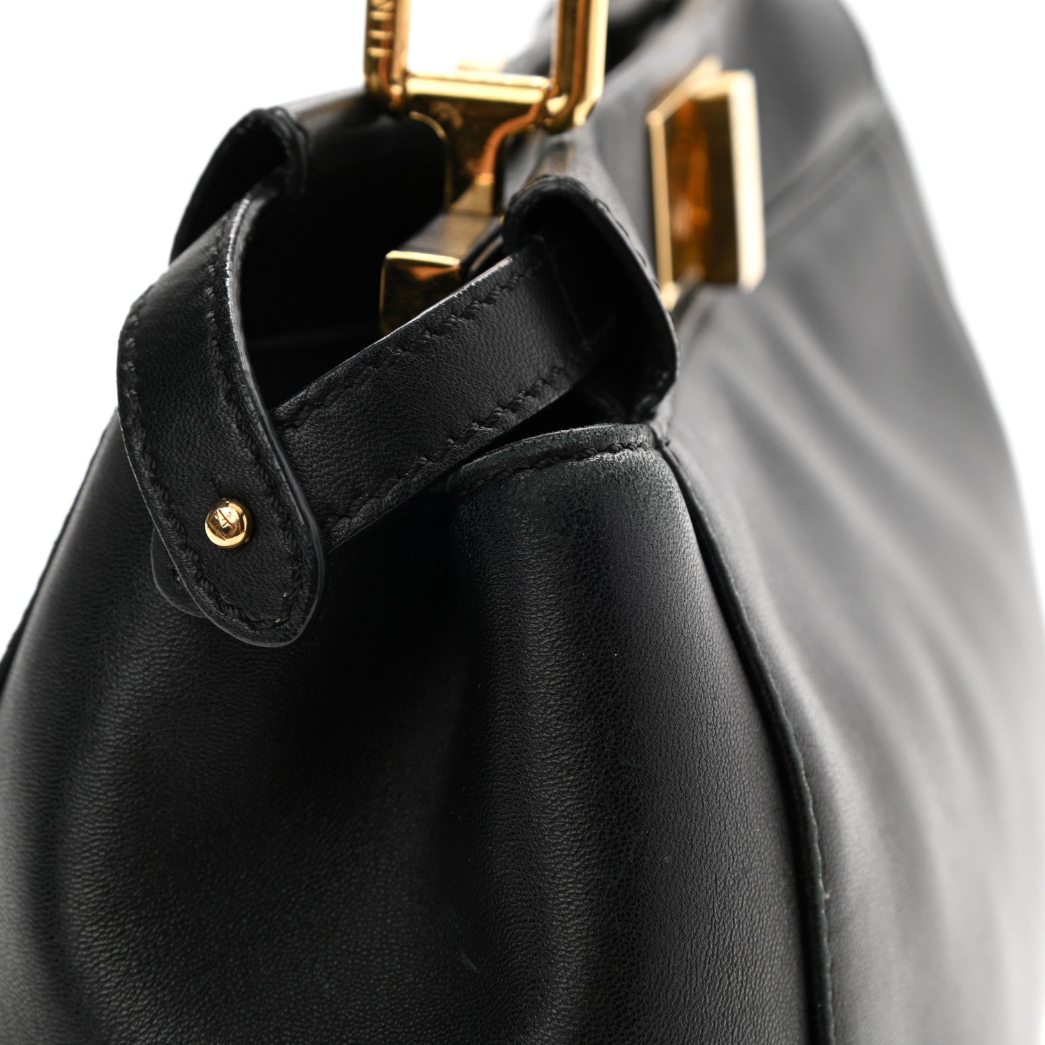 Fendi Nappa Mini Peekaboo Iconic Satchel Black 12 of 12