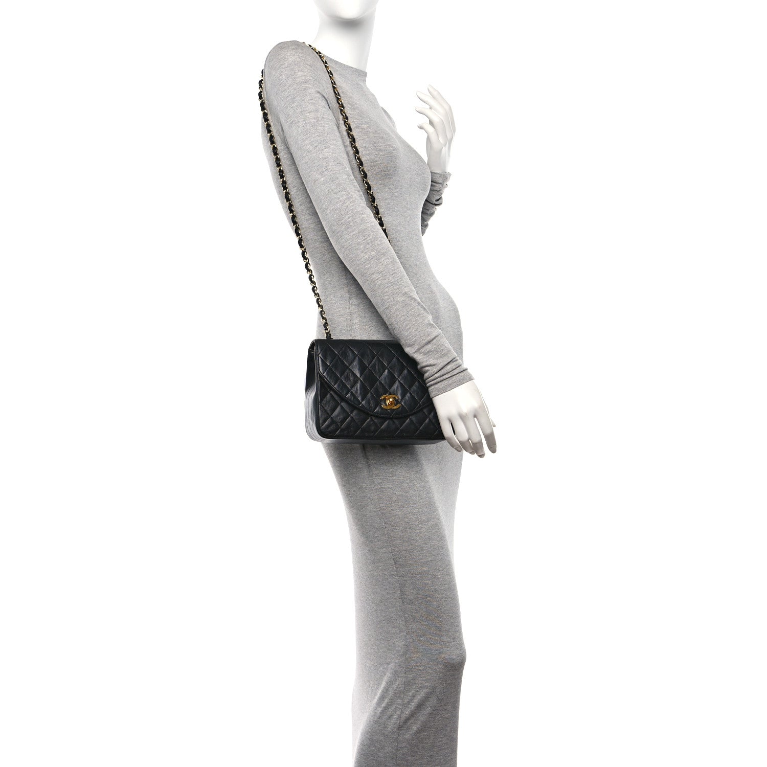 Chanel Lambskin Quilted Small Single Flap Black 2 of 13