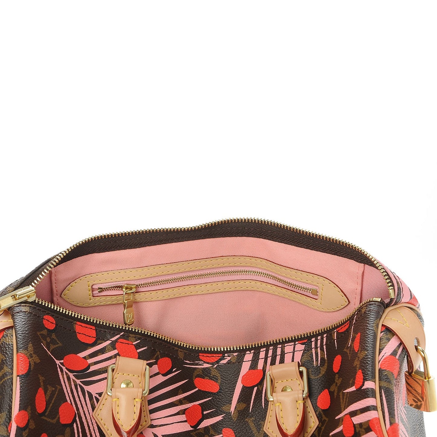 Monogram Jungle Dots Speedy 30 Sugar Pink Poppy