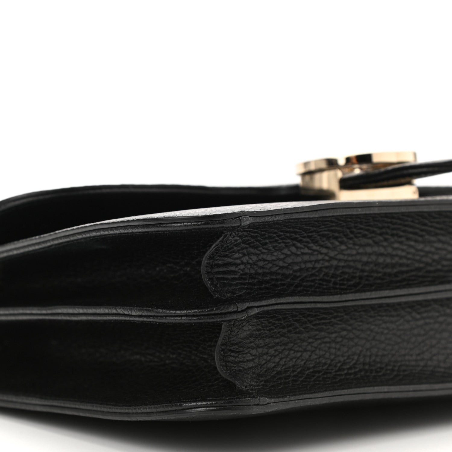 Gucci Dollar Calfskin Interlocking G Shoulder Bag Black 9 of 10