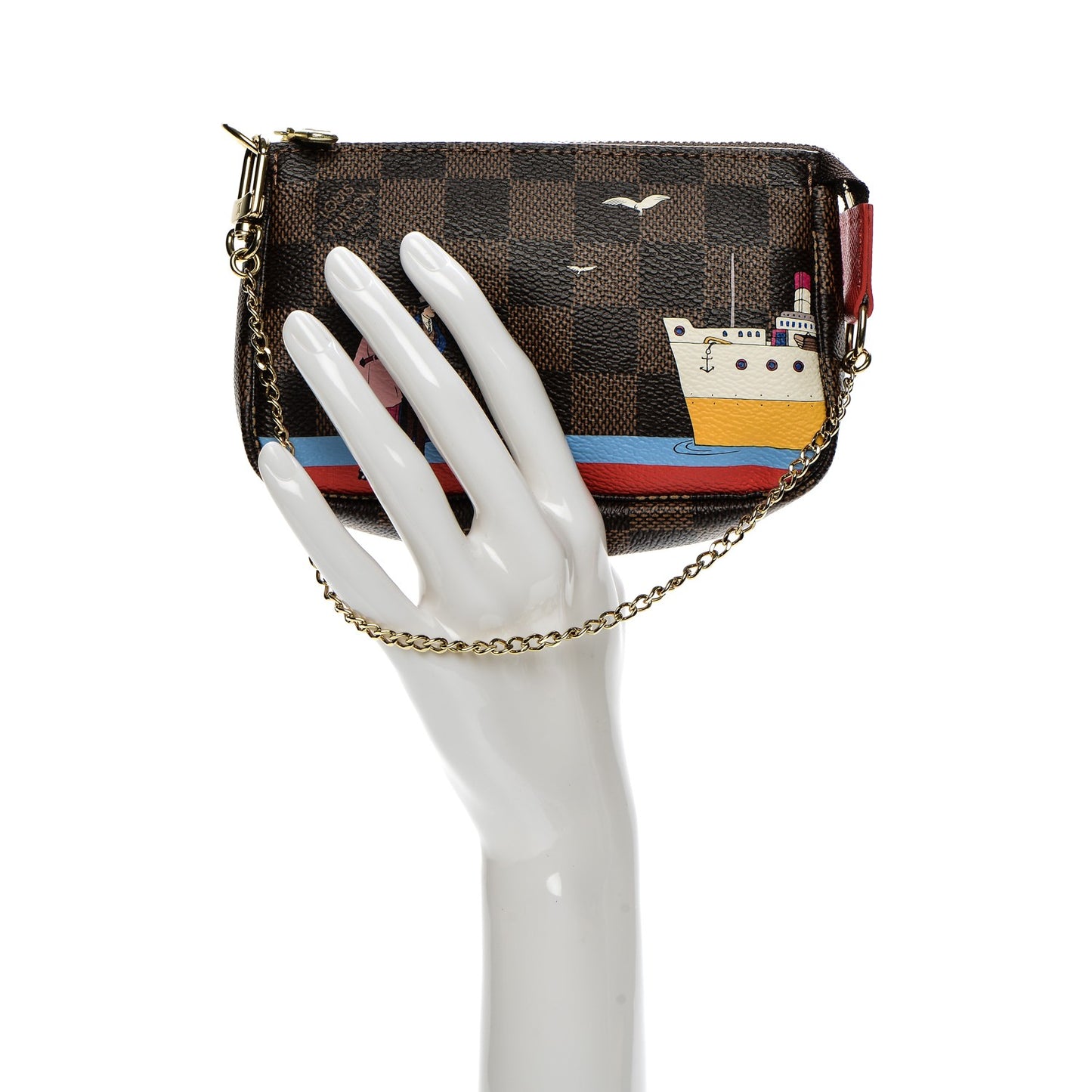 Damier Ebene 2016 Christmas Animation Mini Pochette Accessories