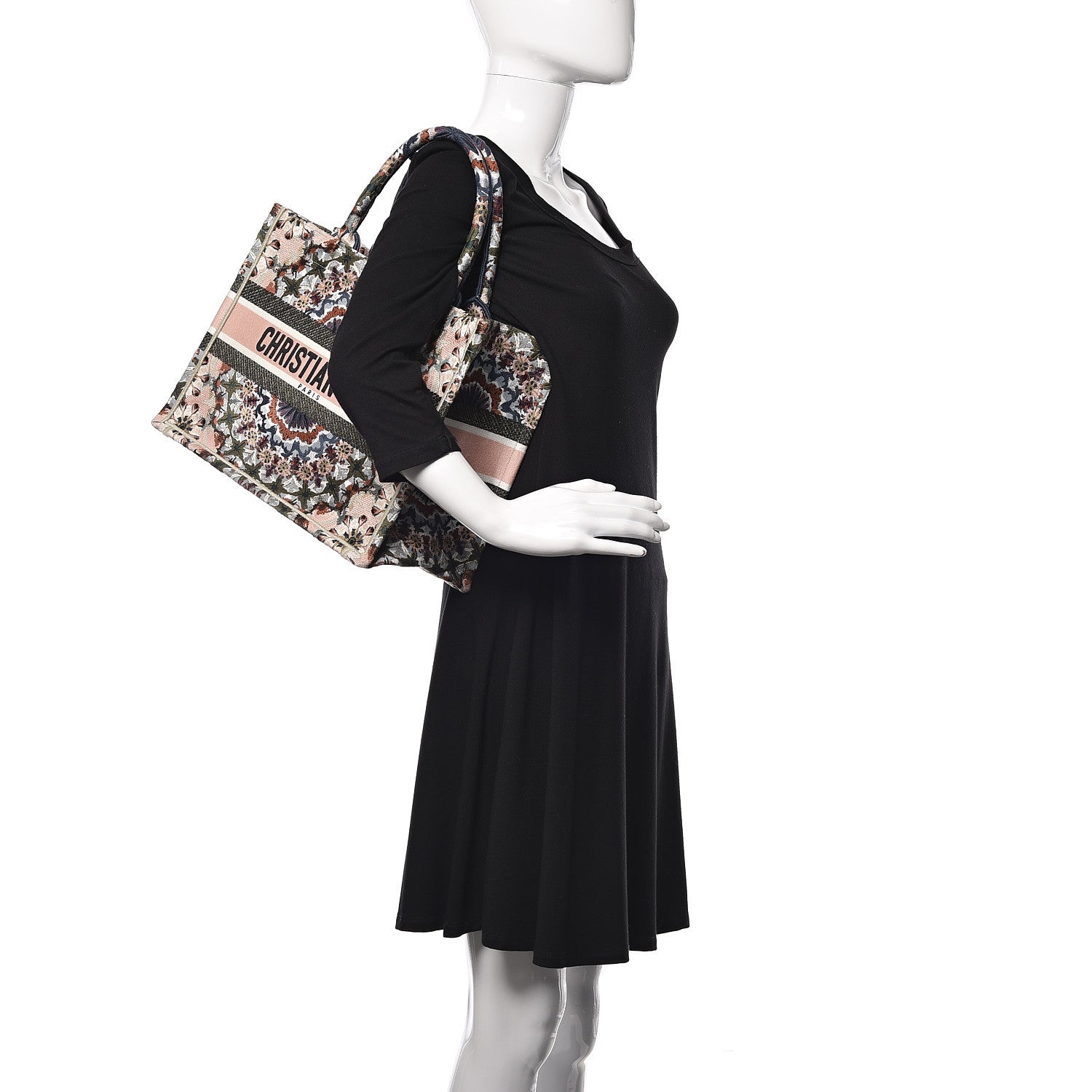 Christian Dior Canvas KaleiDioroscopic Embroidered Medium Book Tote Multicolor 2 of 10