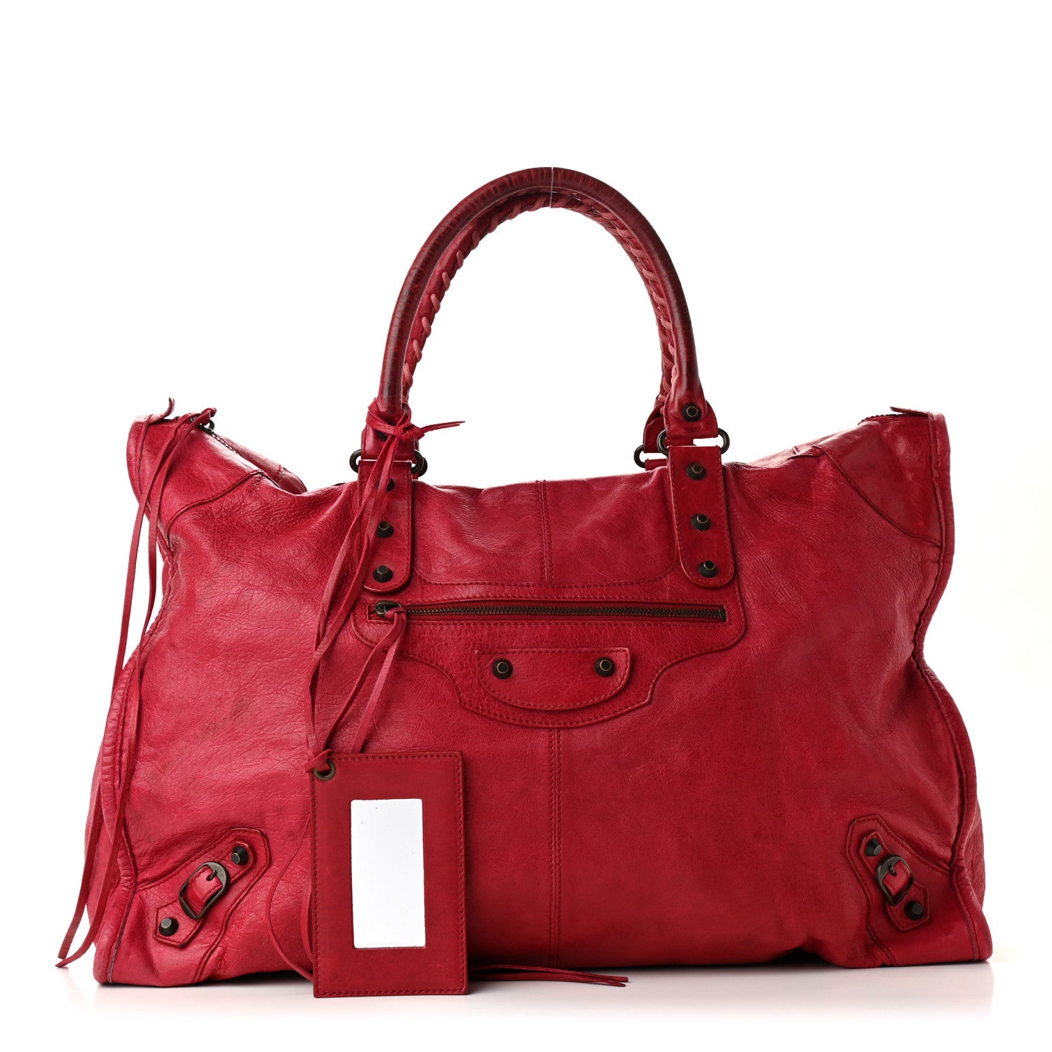Balenciaga Agneau Classic Hardware Weekender Rouge Coquelicot 1 of 13