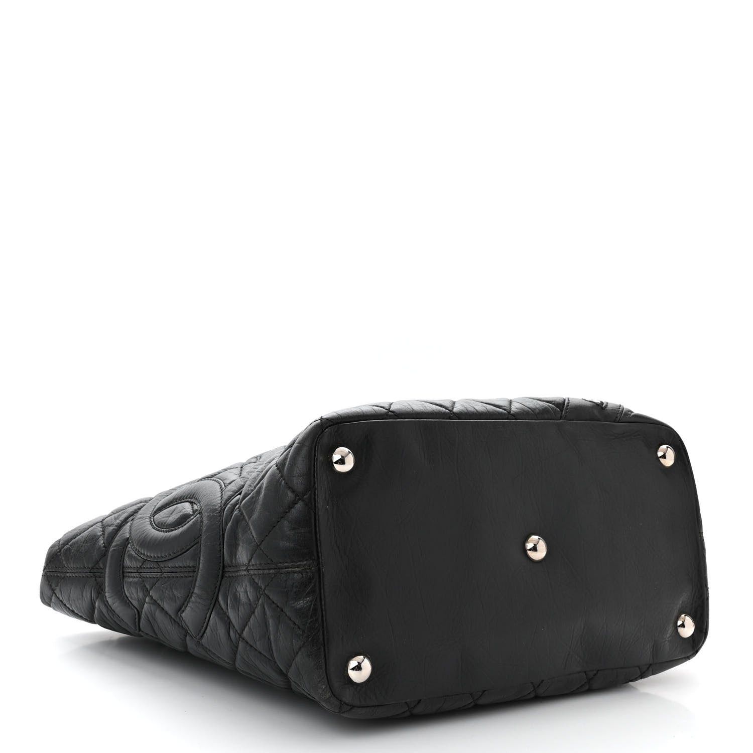 Chanel Aged Calfskin Quilted Large Cotton Club Tote Black 4 of 10