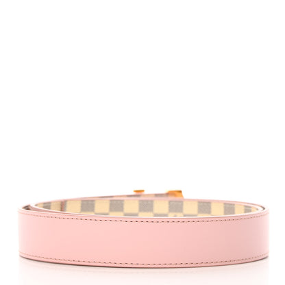 Louis Vuitton Damier Azur 30mm LV Initiales Reversible Belt 85 34 Pink 4 of 8