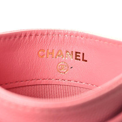 Chanel Caviar Quilted Card Holder Pink 6 of 9