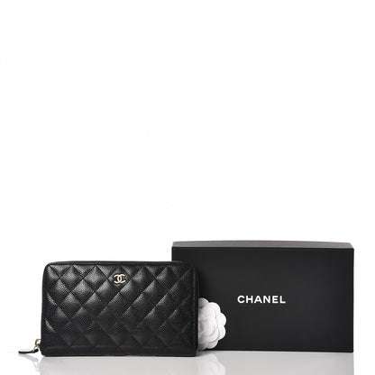 Chanel Caviar Quilted Large Zip Around Organizer Wallet Black 13 of 13
